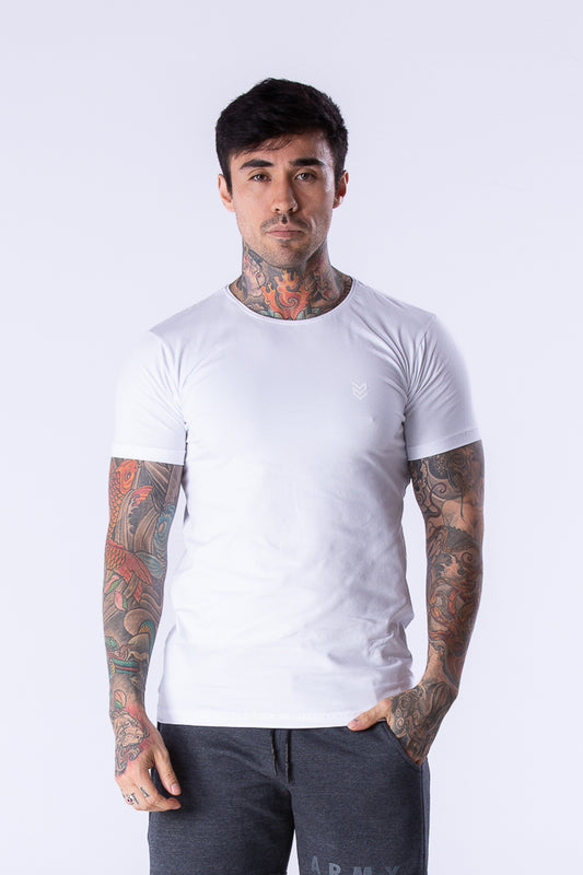 Slim Fit Army Cotton T-shirt White