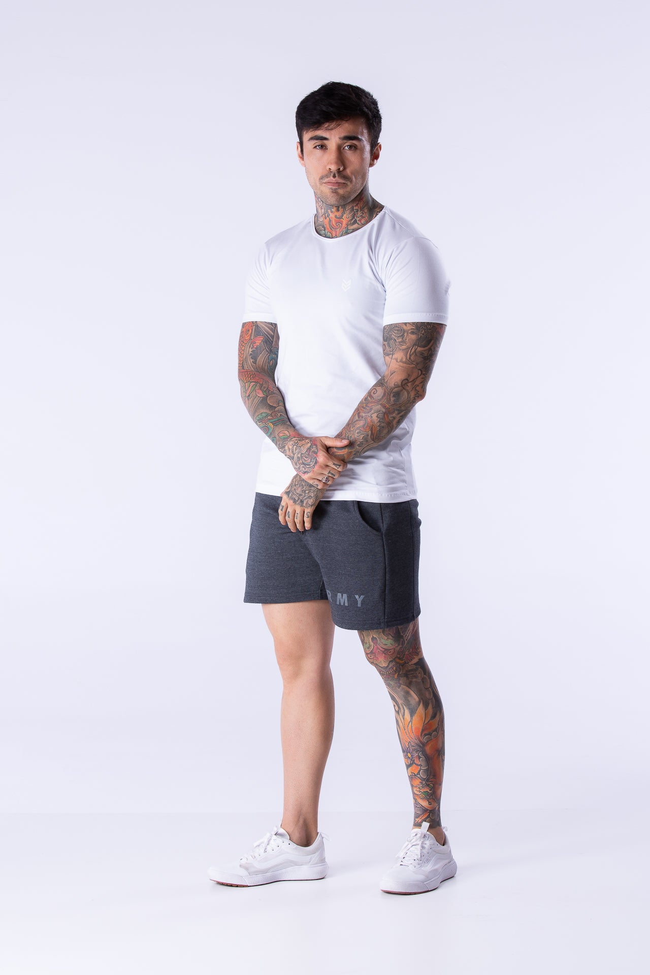 Slim Fit Army Cotton T-shirt White