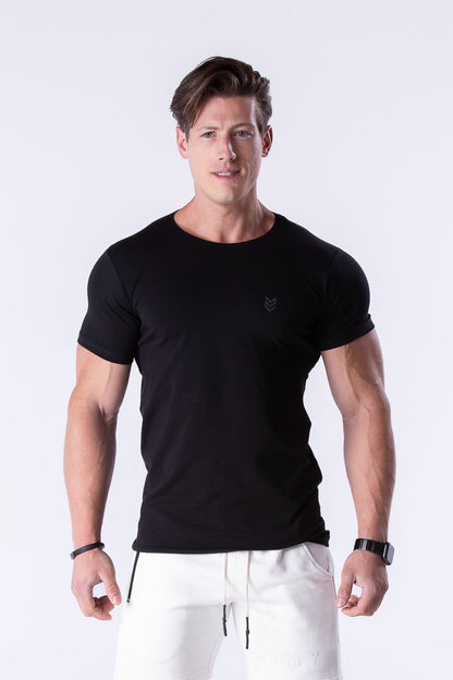 Slim Fit Army Cotton T-shirt Black