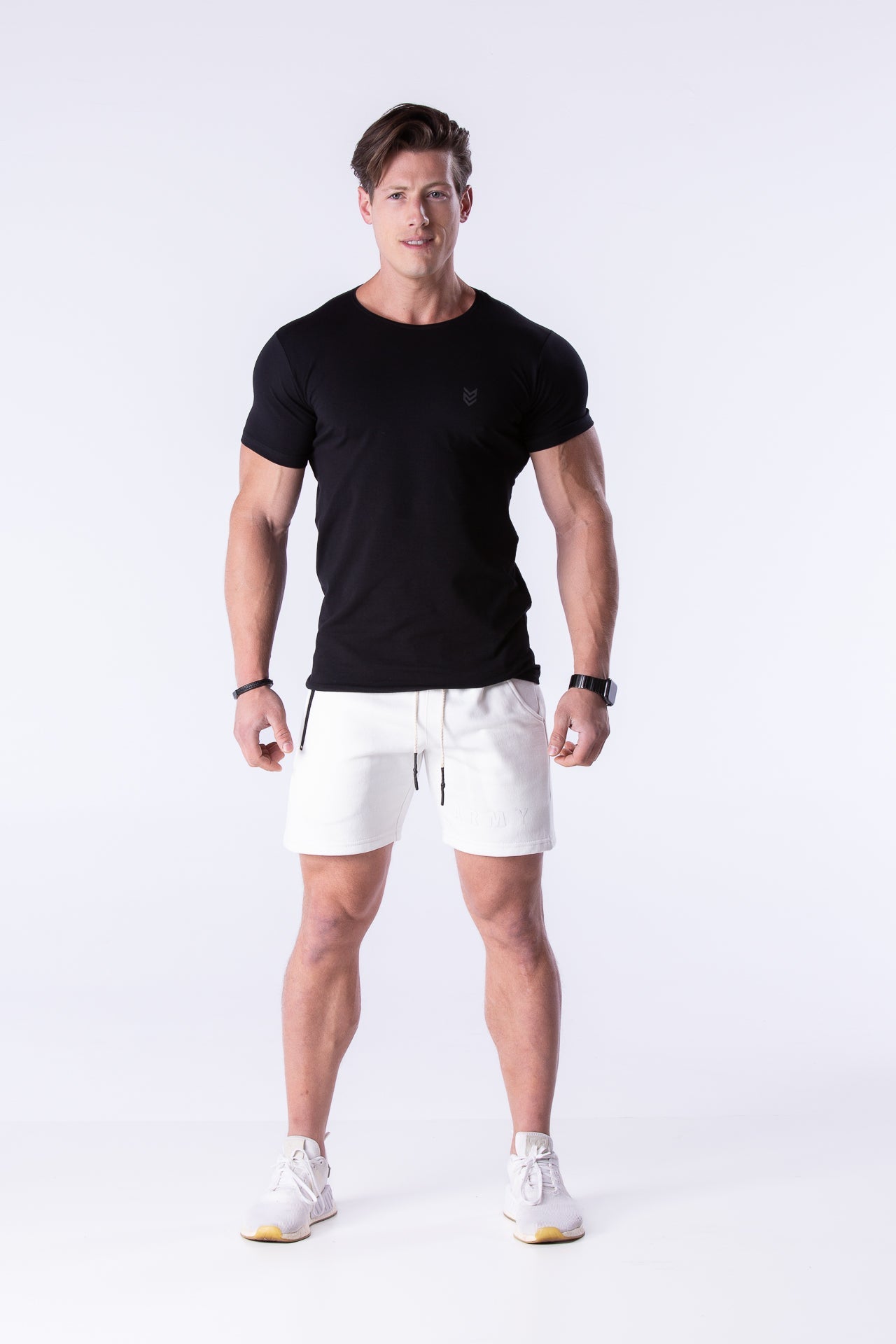 Slim Fit Army Cotton T-shirt Black