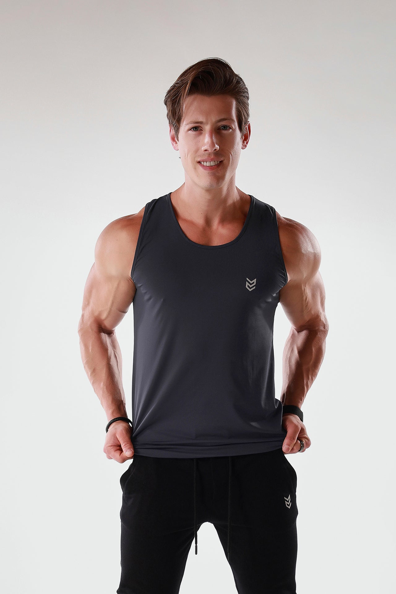 Dry Fit Fitness Tank Dark Grey